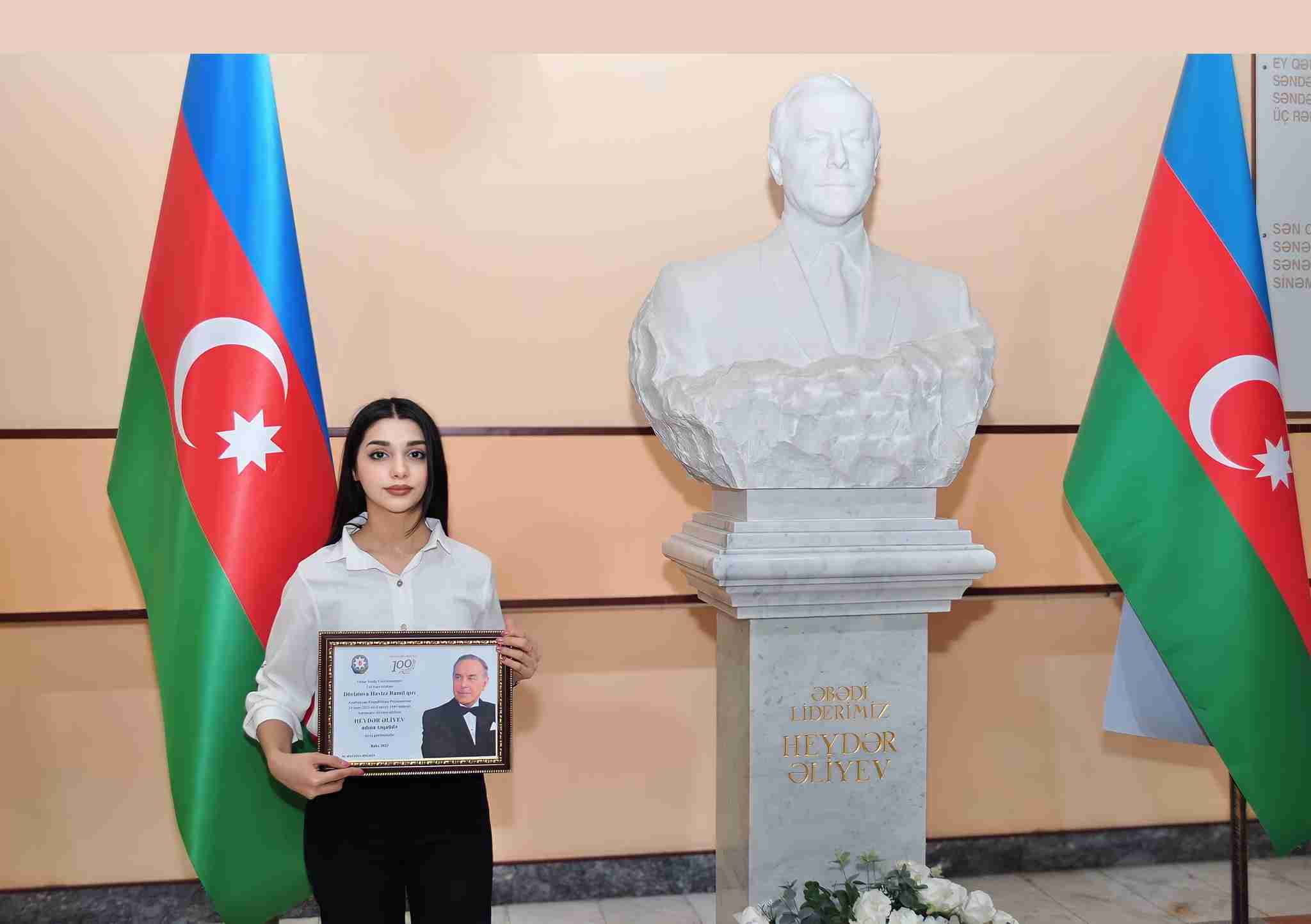 Dovlatova Haviza Ramilgizi, a second-year student of OYU, was awarded the "Heydar Aliyev Scholarship"