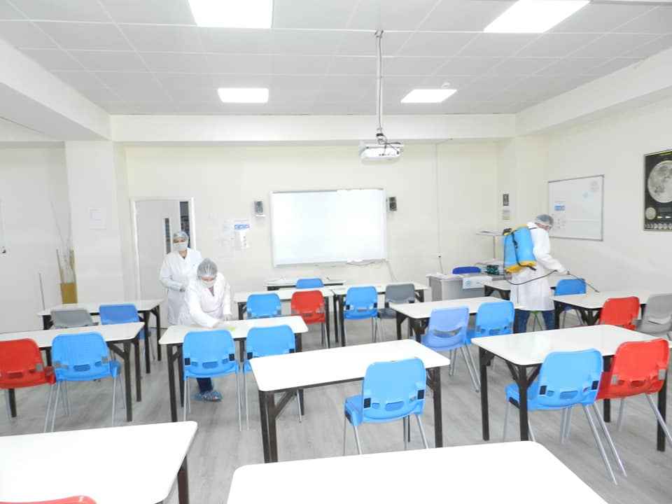 Мероприятия по дезинфекции против COVID-19 в Университете Одлар Юрду