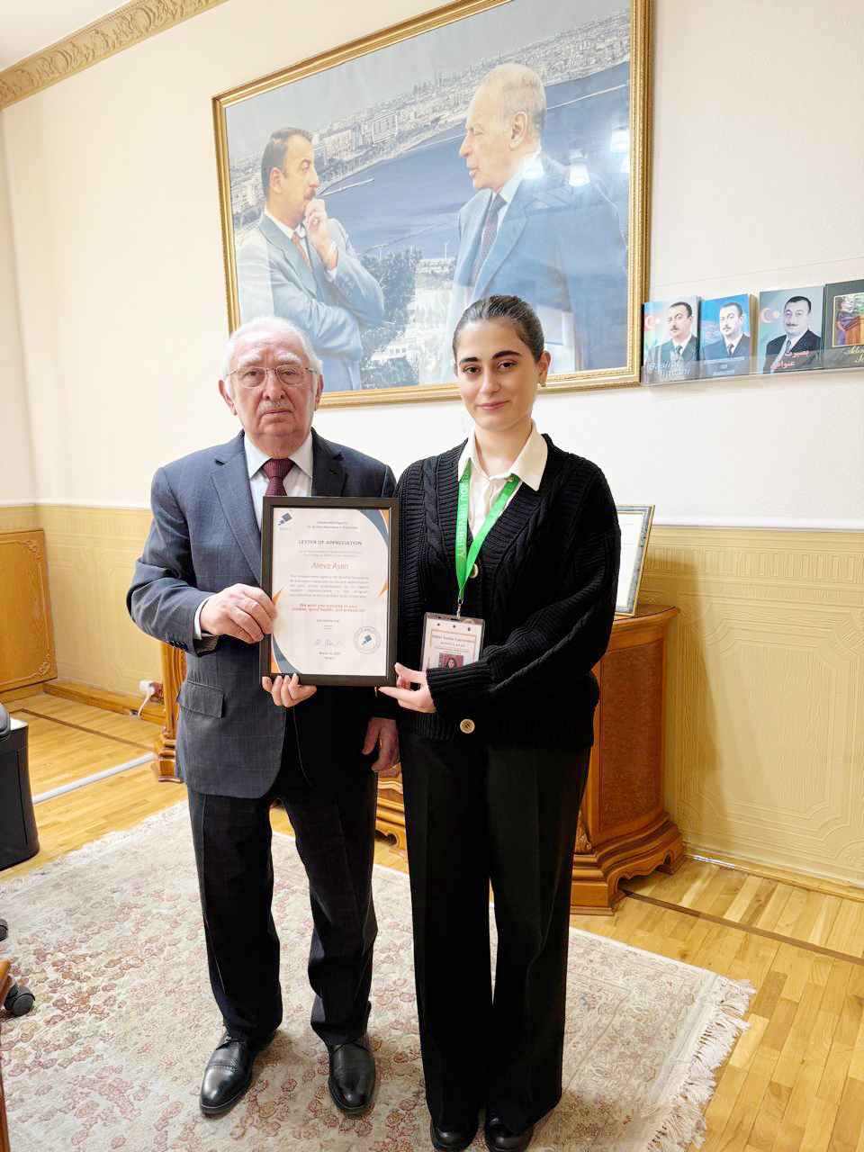 Odlar Yurdu Universitetinin tələbəsi beynəlxalq akkreditasiya prosesində fəal iştirakına görə təltif olunub